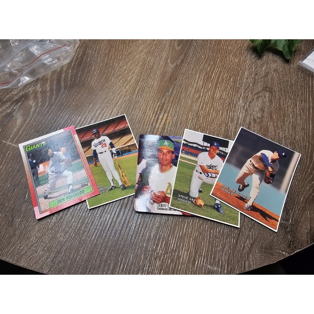 Vintage Baseball Cards Lot – Dodgers & A's – Steve Sax Orel Hershiser Bert...